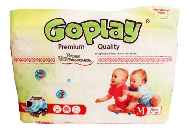 Подгузники GoPlay Premium Quality Ультротонкиe M 6-11кг №36 фотография