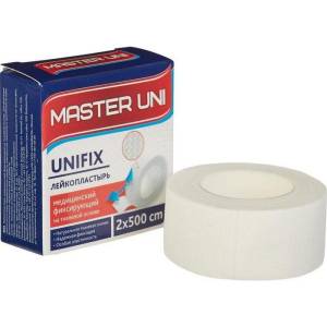 Лейкопластырь Master Uni Unifix 2*500 тканевая основа